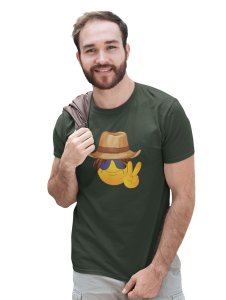 Say Cheese Printed Emoji T-shirt (Green) -Foremost Gifting Material for Your Friends and Close Ones