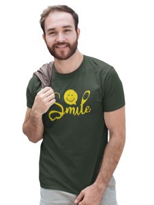 Smile Please Emoji Printed T-shirt (Green) - Clothes for Emoji Lovers - Suitable for Fun Events - Foremost Gifting Material for Your Friends and Close Ones