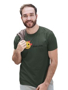 I Over Love Emoji T-shirt (Green) - Clothes for Emoji Lovers - Suitable for Fun Events - Foremost Gifting Material for Your Friends and Close Ones