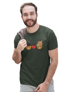 Rabbit-teeth Couple Emoji T-shirt (Green) - Clothes for Emoji Lovers - Suitable for Fun Events - Foremost Gifting Material for Your Friends and Close Ones