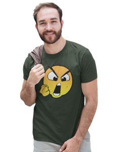 Open Mouth Angry Emoji T-shirt (Green) - Clothes for Emoji Lovers - Suitable for Fun Events - Foremost Gifting Material for Your Friends and Close Ones