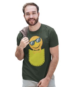 Chilling Emoji T-shirt (Green) - Clothes for Emoji Lovers - Suitable for Fun Events - Foremost Gifting Material for Your Friends and Close Ones