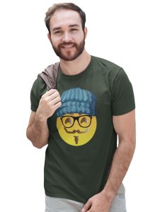 Moustaque Face Emoji T-shirt (Green) - Clothes for Emoji Lovers -Foremost Gifting Material for Your Friends and Close Ones