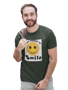 Don't Forget to Smile Emoji T-shirt (Green) - Clothes for Emoji Lovers -Foremost Gifting Material for Your Friends and Close Ones