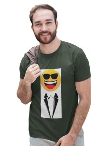 Real Gentleman Emoji T-shirt (Green) - Clothes for Emoji Lovers -Foremost Gifting Material for Your Friends and Close Ones