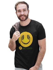 Smile with a Headphone Blend T-shirt - Clothes for Emoji Lovers - Suitable for Fun Events - Foremost Gifting Material for Your Friends and Close Ones