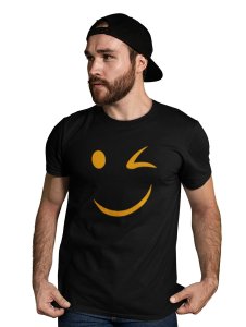 Without face, Wink Emoji Printed T-shirt - Clothes for Emoji Lovers - Suitable for Fun Events - Foremost Gifting Material for Your Friends and Close Ones