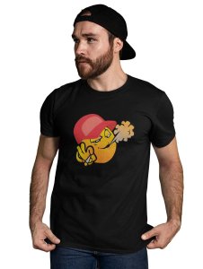 Puffing Weed Emoji Printed T-shirt - Clothes for Emoji Lovers - Suitable for Fun Events - Foremost Gifting Material for Your Friends and Close Ones