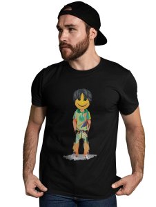 A Young Standing Emoji Boy Printed T-shirt - Clothes for Emoji Lovers - Suitable for Fun Events - Foremost Gifting Material for Your Friends and Close Ones
