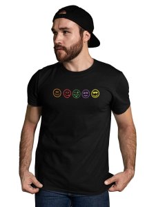 Five Colour Shaded Shapes Emojis T-shirt - Clothes for Emoji Lovers - Suitable for Fun Events - Foremost Gifting Material for Your Friends and Close Ones