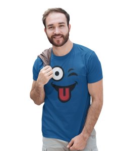 Left Eye Blink Emoji T-shirt - Clothes for Emoji Lovers - Suitable for Fun Events - Foremost Gifting Material for Your Friends and Close Ones