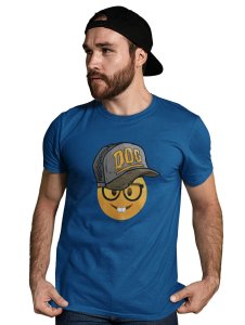 Rabbit Teeth with a Cap Emoji T-shirt (Blue) - Clothes for Emoji Lovers - Suitable for Fun Events - Foremost Gifting Material for Your Friends and Close Ones