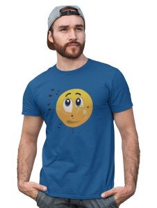 Remembering Music with an Emotional Face Emoji T-shirt (Blue) - Clothes for Emoji Lovers - Suitable for Fun Events - Foremost Gifting Material for Your Friends and Close Ones