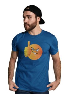 All The Best Emoji Printed T-shirt (Blue) - Clothes for Emoji Lovers - Suitable for Fun Events - Foremost Gifting Material for Your Friends and Close Ones