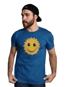 Smiley Face with Many Emoticons T-shirt (Blue) - Clothes for Emoji Lovers - Suitable for Fun Events - Foremost Gifting Material for Your Friends and Close Ones