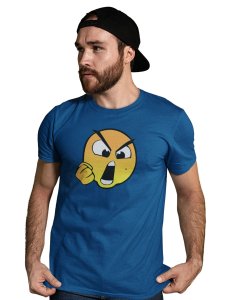 Open Mouth Angry Emoji T-shirt (Blue) - Clothes for Emoji Lovers - Suitable for Fun Events - Foremost Gifting Material for Your Friends and Close Ones
