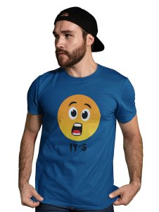 Strange Emoji Blended T-shirt (Blue) - Clothes for Emoji Lovers - Suitable for Fun Events - Foremost Gifting Material for Your Friends and Close Ones