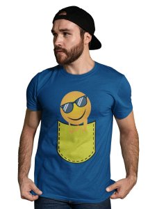 Chilling Emoji T-shirt (Blue) - Clothes for Emoji Lovers - Suitable for Fun Events - Foremost Gifting Material for Your Friends and Close Ones
