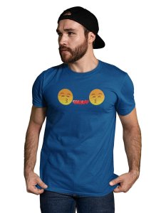 Couples Showing Flying Kiss Emoji T-shirt - Clothes for Emoji Lovers - Suitable for Fun Events - Foremost Gifting Material for Your Friends and Close Ones
