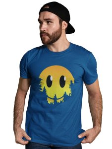 Dissappearing Emoji T-shirt (Blue) - Clothes for Emoji Lovers - Suitable for Fun Events - Foremost Gifting Material for Your Friends and Close Ones