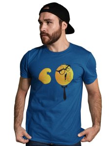 Strong Man Emoji T-shirt (Blue) - Clothes for Emoji Lovers - Suitable for Fun Events - Foremost Gifting Material for Your Friends and Close Ones