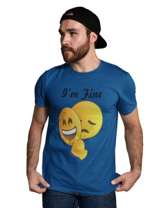Hidden Feeling Emoji T-shirt (Blue) - Clothes for Emoji Lovers - Suitable for Fun Events - Foremost Gifting Material for Your Friends and Close Ones