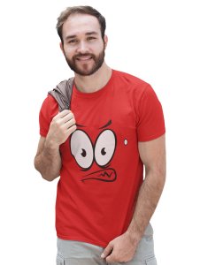 Angry Big Eyes Emoji T-shirt (Red) - Clothes for Emoji Lovers - Foremost Gifting Material for Your Friends and Close Ones