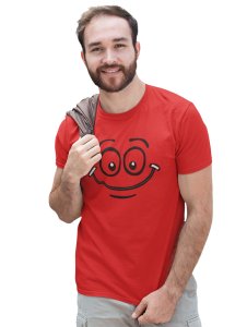 Big Eye Emoji T-shirt (Red) - Clothes for Emoji Lovers - Foremost Gifting Material for Your Friends and Close Ones