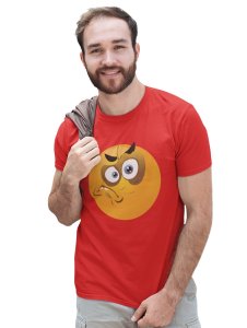 Angry Emoji T-shirt (Red) - Clothes for Emoji Lovers - Foremost Gifting Material for Your Friends and Close Ones