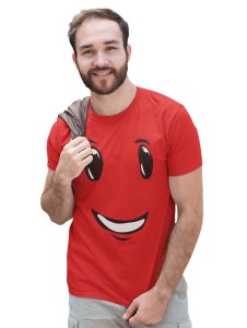 Without Nose Emoji T-shirt (Red) - Clothes for Emoji Lovers - Foremost Gifting Material for Your Friends and Close Ones