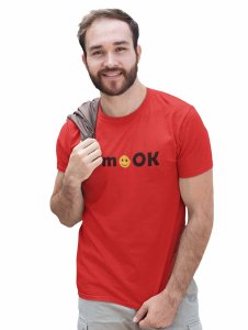 I'm OK in Text T-shirt (Red) - Clothes for Emoji Lovers - Foremost Gifting Material for Your Friends and Close Ones