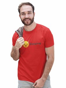 Sleeping Emoji T-shirt (Red) - Clothes for Emoji Lovers - Foremost Gifting Material for Your Friends and Close Ones