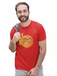All The Best Emoji Printed T-shirt (Red) - Clothes for Emoji Lovers - Foremost Gifting Material for Your Friends and Close Ones