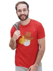 Mask is Compulsory Emoji T-shirt (Red) - Clothes for Emoji Lovers - Foremost Gifting Material for Your Friends and Close Ones