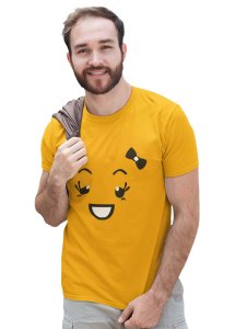 Pretty Girl Emoji T-shirt (Yellow) - Clothes for Emoji Lovers - Suitable for Fun Events - Foremost Gifting Material for Your Friends and Close Ones