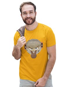I Am Watching You Emoji in Patterns Printed T-shirt (Yellow) - Clothes for Emoji Lovers - Suitable for Fun Events - Foremost Gifting Material for Your Friends and Close Ones