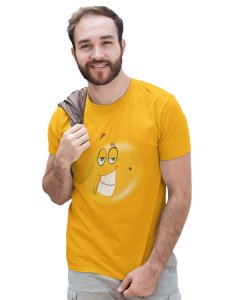 Naughty Smiling Emoji Blend T-shirt (Yellow) - Clothes for Emoji Lovers - Suitable for Fun Events - Foremost Gifting Material for Your Friends and Close Ones