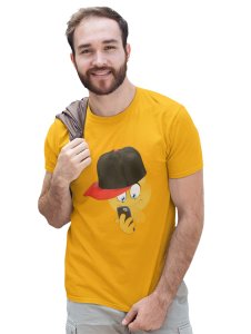 Holding a Mobile Emoji T-shirt (Yellow) - Clothes for Emoji Lovers - Suitable for Fun Events - Foremost Gifting Material for Your Friends and Close Ones