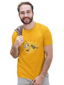 Happy Emoji Removing Glasses T-shirt (Yellow) - Clothes for Emoji Lovers - Suitable for Fun Events - Foremost Gifting Material for Your Friends and Close Ones