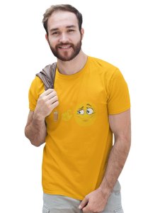 A Cup of Tea for Me Printed T-shirt (Yellow) - Clothes for Emoji Lovers - Suitable for Fun Events - Foremost Gifting Material for Your Friends and Close Ones