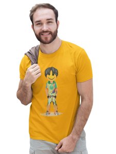 A Young Standing Emoji Boy Printed T-shirt (Yellow) - Clothes for Emoji Lovers - Suitable for Fun Events - Foremost Gifting Material for Your Friends and Close Ones