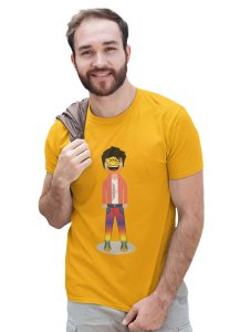 A Young Laughing Emoji Boy Printed T-shirt (Yellow) - Clothes for Emoji Lovers - Suitable for Fun Events - Foremost Gifting Material for Your Friends and Close Ones