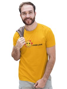I Over Love Emoji T-shirt (Yellow) - Clothes for Emoji Lovers - Suitable for Fun Events - Foremost Gifting Material for Your Friends and Close Ones