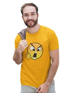 Open Mouth Angry Emoji T-shirt (Yellow) - Foremost Gifting Material for Your Friends and Close Ones