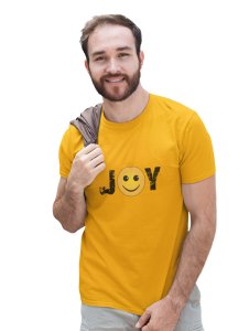 Joy Written in Text T-shirt (Yellow) - Foremost Gifting Material for Your Friends and Close Ones