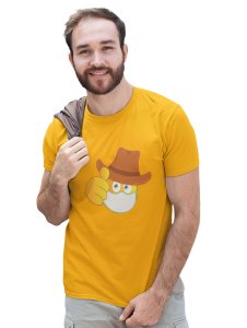 Mask is Compulsory Emoji T-shirt (Yellow) - Clothes for Emoji Lovers - Suitable for Fun Events - Foremost Gifting Material for Your Friends and Close Ones
