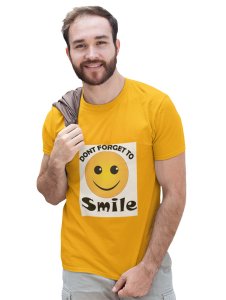 Don't Forget to Smile Emoji T-shirt (Yellow) - Clothes for Emoji Lovers - Suitable for Fun Events - Foremost Gifting Material for Your Friends and Close Ones