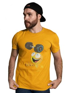 Gym Freck Emoji T-shirt (Yellow) - Clothes for Emoji Lovers - Suitable for Fun Events - Foremost Gifting Material for Your Friends and Close Ones