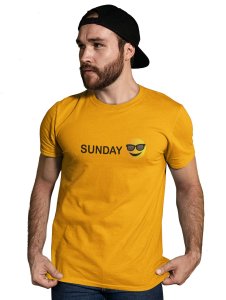 Sunday Look Emoji T-shirt (Yellow) - Clothes for Emoji Lovers - Suitable for Fun Events - Foremost Gifting Material for Your Friends and Close Ones