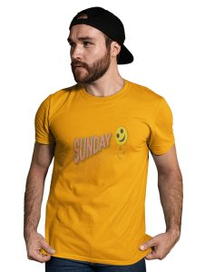 Sunday Funday Emoji T-shirt (Yellow) - Clothes for Emoji Lovers - Suitable for Fun Events - Foremost Gifting Material for Your Friends and Close Ones